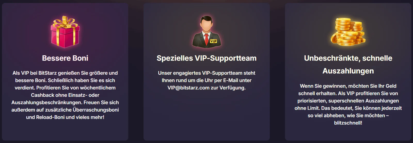 Bitstarz Casino VIP-Vorteile mit Boni, Support und schnellen Auszahlungen