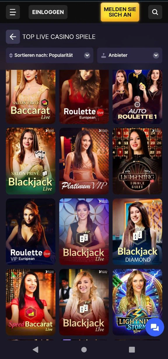 Entdecke alle Live-Tischspiele im Bitstarz Casino