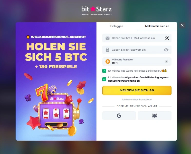 Schnell und sicher ein Konto bei Bitstarz Casino erstellen
