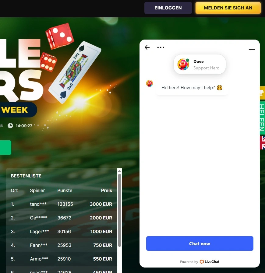 Kundensupport und Live-Chat im Bitstarz Casino
