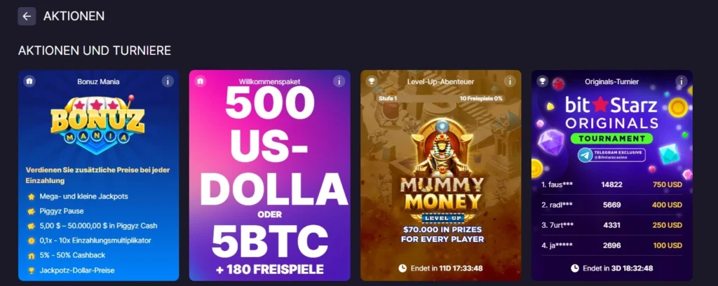 Treueprogramm und Vorteile im Bitstarz Casino