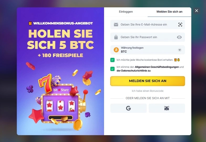 Schnell und sicher ein Konto bei Bitstarz Casino erstellen